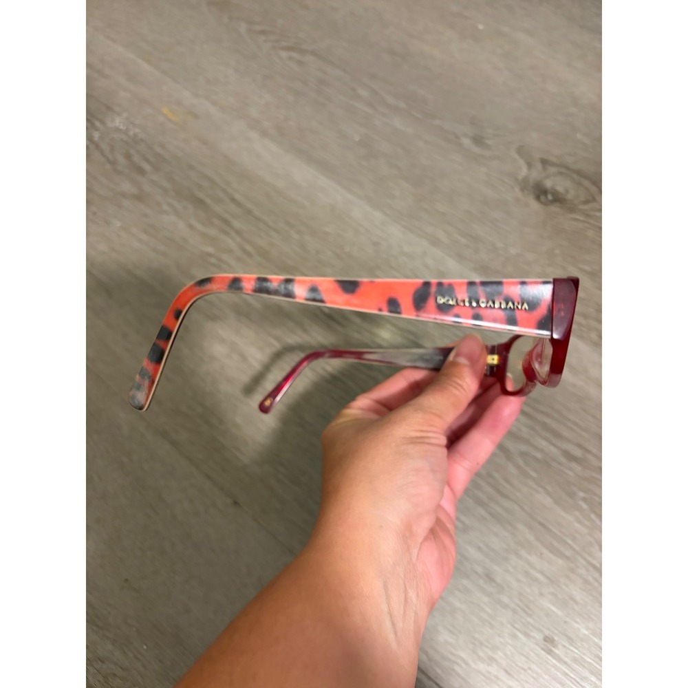 Dolce & Gabbana DG3088 Red Leopard Print Eyeglasses Frames Womens 53-16-135